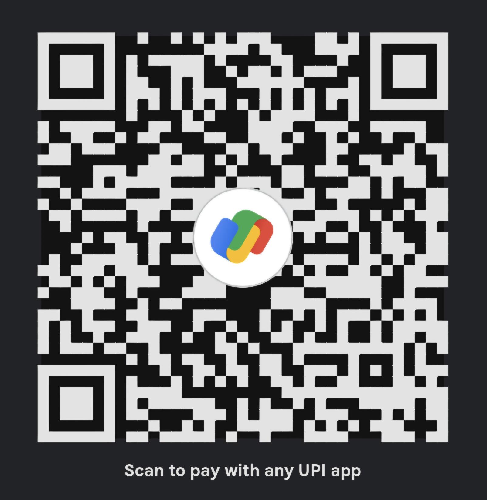 UPI QR code to donate